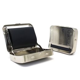 Factory direct 78mm manual semi-automatic cigarette box DIY hand roll cigarette metal hand cigarette case wholesale