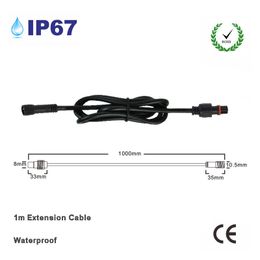 Downlights Silicone Wire 1 Meter Waterproof Cord Extension Cable And Shunt For 12V 24V Lighting Lamp 10pcs