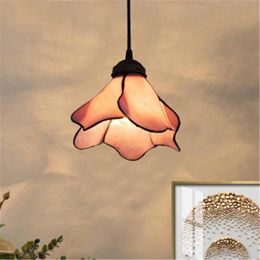 Pendant Lamps European Style Lobby Restaurant Balcony Porch Lamp Bar Coffee Shop Bakery Chandelier Lotus Creative Glass Metal