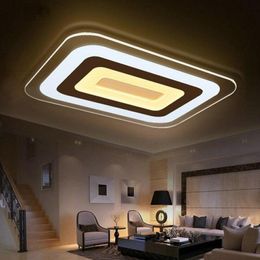 Ceiling Lights LED Simple Rectangular Acrylic Living Room Warm Bedroom Personalised Creative Study Ultra-thin Lamps Lighting Fixture