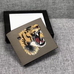 Mens Wallet Top Quality G Men's Genuine Leather Wallets Black Snake Tiger Bee Wallets Women Long Style Luxury Purse Wallet Card Holders With Gift Box