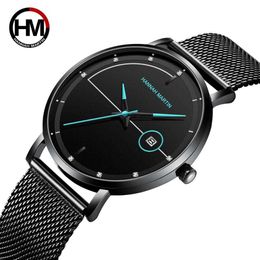 Men Watch Date Top Brand Luxury Japan Movement Quartz Casual Sport Stainless Steel Ultra Thin Waterproof Watch Relogio Masculino 210527