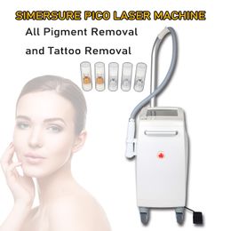 Nd yag laser picosecond skin whitening facial device 6 probe for tattoo removal machine