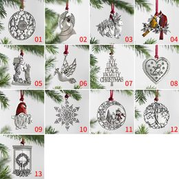 Christmas Decorations Creative Santa Clause& Snowman Wooden Pendants Ornament For Tree Ornaments Decoration Kids Toys