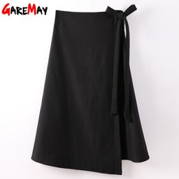 Sexy Skirt Womens Split Slim High Waist Summer A-Line Women s Plus Size 4XL Office Lady Workwear Solid s 210428