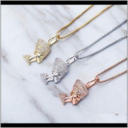 Necklaces & Pendants Jewelryhip Hop Queens Head Personality Trend 925 Sterling Sier Pendant Lucky Clavicle Necklace Jewellery Drop Delivery 202