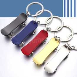 Novelty Lovers Scooter Key chain Casual Metal Trinket Couple Skateboard Key Ring Holder Souvenir Jewelry Promotional Gifts