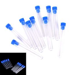 Lab Supplies 10pcs Clear Plastic Test Tubes Hard Tube With Wing Plug For Office School Chemistry 15x100mm