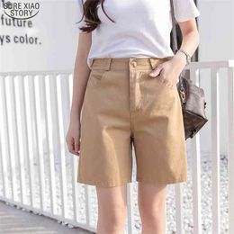 Fashion Loose Cotton Wide Leg Shorts Casual Womens Plus Size Bottoms Summer Solid Office Lady 8737 50 210506