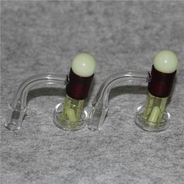 nail marble UK - Flat Top Terp Slurper Smoking Quartz Banger with Glass Marble Ruby Pearls Set 10mm 14mm 18mm 45 90 Nails For Bongs