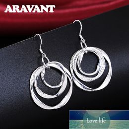 New Arrival 925 Silver Jewellery Drop Earring Women Vintage Three Circle Earrings Factory price expert design Quality Latest Style Original Status