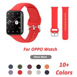 smartwatch 2 Australia - Watch Bands Official Style Silicone Strap For Oppo 42mm 46mm Smartwatch Correa Bracelet 2