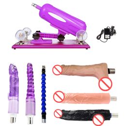 AKKAJJ Sex Furniture Sex Machines for Women Thrusting Massage Machine Guns Toy with Replaceable 3XLR Attachments Kit
