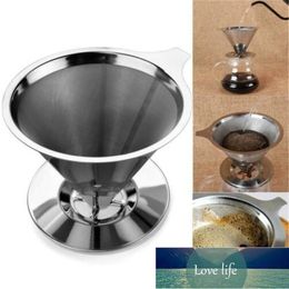 Stainless Steel Double Layer Mesh Coffee Filter Cup Filter Permanent Filter Classic Kitchen Tool Factory price expert design Quality Latest Style Original Status