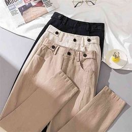 Spring Elastic Back Waist Harem Pants Women High Plus Size Ankle Length Loose Casual Female Korean Fashion 4XL 210915