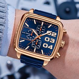 Men's Big Dial Luxury Top Brand Quartz Wristwatches Creative Business Stainless Steel Sports Watches Men Relogio Masculino Wach