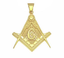 Stainless Steel Freemason Masonary Masonic Charm Pendant Fraternity New Arrival Unique Compass Square fraternal association Necklace Pendants Jewelry Gift
