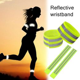 Wrist Support Brand High Visibility Reflective Vest Elastic Strap Wristbands Ankle Emergence Warning Night Running Cycling Sports Safety Ves