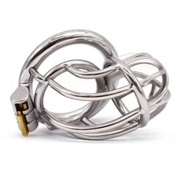 Nxy Chastity Device Rings the Sissy Cage Bdsm Dick Cock Sex Toys for Men Suited to Even Exigent Lovers of Adult Toy Metal 1210
