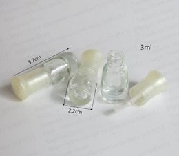 nail polish small brush Australia - New Product 30 X 3ML lovely nail polish bottle in good quality, 3cc small glass vials with brush lid for nail gel use