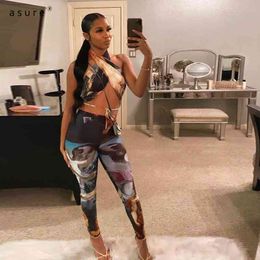 Two Piece Set Women Sexy Outfit Summer Tracksuit Female Clothing Crop Tops Pants Office Suits Sportswear Vendors K20S11126 210712