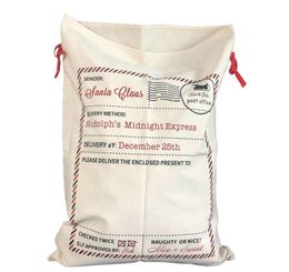 Large Christmas Bags Santa Sacks Gift Wrap Eco Friendly Reusable Canvas Cotton Envelope Designs Storage Drawstring Closure