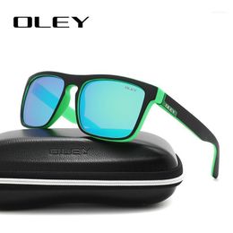 Sunglasses Fashion Guy's Sun Glasses From OLEY Polarized Men Classic Design Accept Custom Mirror Goggle With Brand Box1