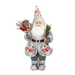 Christmas Decorations Santa Claus Dolls Standing Figurine Holiday Decoration Layout Window Decor Kids Toys