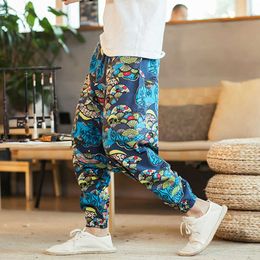 Casual Men Loose Harem Pants Hippie Aladdin Bohemian Boho Baggy Gypsy Trousers Male New Pants Cross-pants 2019 X0723