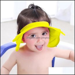 Caps Baby, & Maternity Adjustable Infant Baby Shower Sile Shampoo Ear Protection Cap Kids Bath Visor Hat Hair Wash Shield Drop Delivery 2021