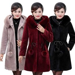 Jacket Women Faux Fur Coat Women's Overcoat Autumn And Winter Long Veste Femme 211220