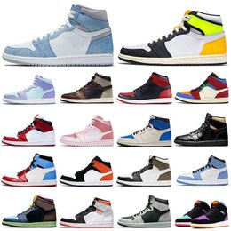 Great Seller 1s men basketball shoes 1 University Blue Obsidian Bred Shadow Digital Pink women mens trainers sports sneakers Dropshipping jorda jordens