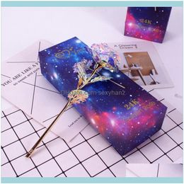 & Display Jewelryfoils Plated Rose Gold Gift Packaging Lighting Engagement Jewellery Box Boite Cadeaux Forever Love Pouches, Bags Drop Deliver