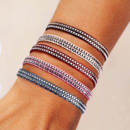 Couples Strands Woven Bracelet Hand Bracelets For Women Men Colourful Silver Plated Made White Black Rope Chains Bangles Jewellery Gift