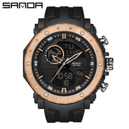 Sanda Multi-Function Luminous Digital Watch Men 5bar Waterproof Outdoor Mountaineering Korean-Style Sport Student Gifts Wristwatches