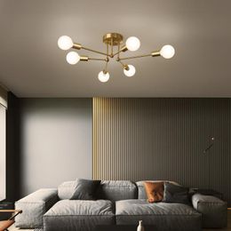 Ceiling Lights Artistic And Creative Design Copper Lamp Led Living Room Modern Minimalist Dining Light In The Bedroom