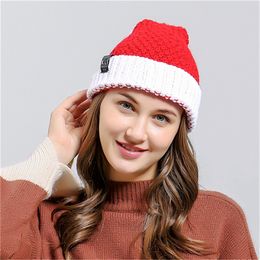 55%off Christmas Winter bucket hats men Fashion Beanies luxr Knit Hat Thicken women Warm Casual Outdoor Caps Beanie red Colour LZ178 good