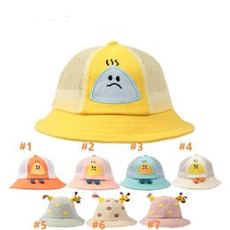 Summer children's sunscreen straw Hat Little sunshine Beach Caps Do not disturb Foldable Sun Hats 8 styles 5pcs by hope12