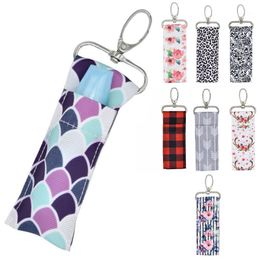 Perfect Storage Lipstick Holder Pouch Bag Key Ring Printing Keychain Gift Girl Bags