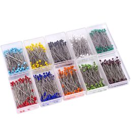 100pcs/box=1 set Desk Accessories 38mm Longth glass head bead needle Pins sewing fixed needles