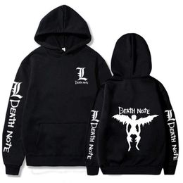 Death Note Anime Hoodie Pullover Tops Long Sleeve Double Sided Print Uniex Cloths Y0727