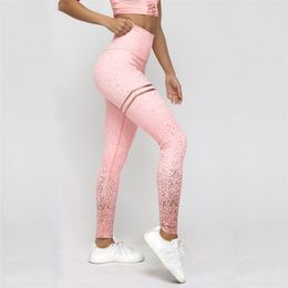 BEFORW Fashion sale Women Gold Print Leggings Transparent Exercise Fitness Leggings Push Up Workout Female Pants 211014