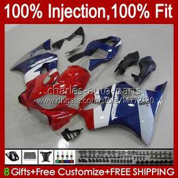 OEM Body For HONDA CBR600F4i F4 i CBR600FS 01-03 Bodywork A6No.93 CBR 600F4i 600 F4i FS CC 2001 2002 2003 CBR600 F4i 600CC 01 02 03 Injection mold Fairing blue red stock