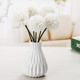 Decorative Flowers & Wreaths 6 Artificial Flower Chrysanthemum Ball Hanging Wedding Bouquet Garden Art Living Room Office Decor Ornament