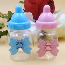 Party Gift Wrap Cute Milk Bottle Design Baby Shower Full Moon Candy Box Favour Lace and Bear Decorative Accessories 6 Styles Available