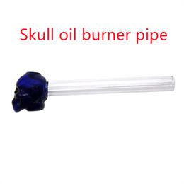 Thick Pyrex Oil Burner Pipes Thick skull Smoking Hand smoking Pipe 5.5inch Tobacco Dry Herb bubbler smoking water pipe