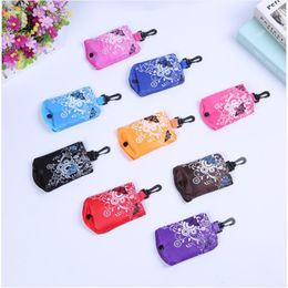 12 Pcs/Lot Foldable Portable Shopping Bag Eco-Friendly Butterfly Flower Ripstop Reusable Durable Handbags Polyester Storage Bags Customizable Logo TR0081