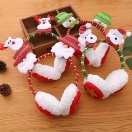 Christmas Cartoon Earmuffs Boys And Girls Kids Winter Warm Lovely Plush Earmuff Adult Children Elk Snowman Thicken Ears Covers
