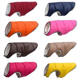 Large Dog Apparel Warm Winter Clothes Outwear Reflective Puppy Clothing Vest Comfortable Fleece Pet Jacket Dogs Coat For S M L huge Dogs