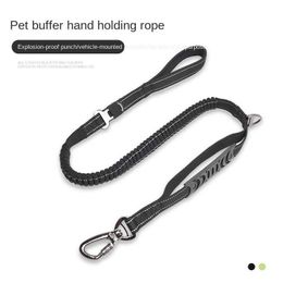 Selling Pet Ldog Running Leashes Adjustable Dog Cat Car Safety Belt Pet Ushioning Leashes Reflective Running Leashes 211006